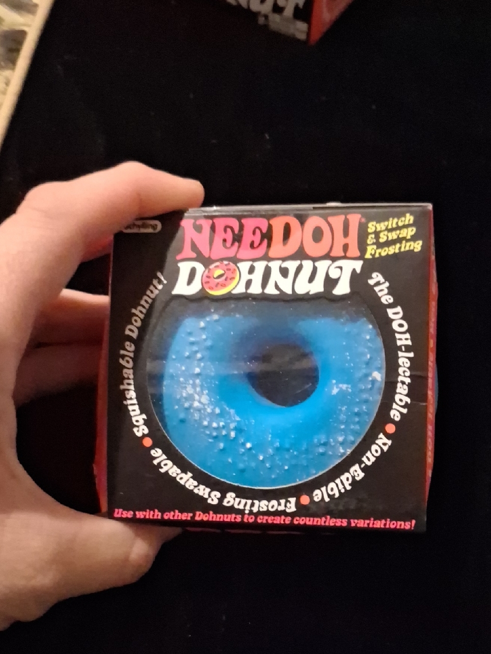 Needoh Dohnut Blue Squishable Donut Toy